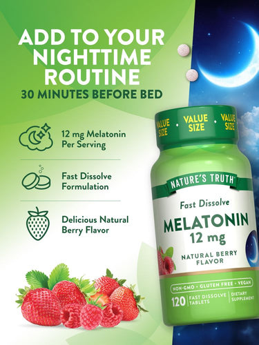 Melatonin 12 mg | Maximale Stärke