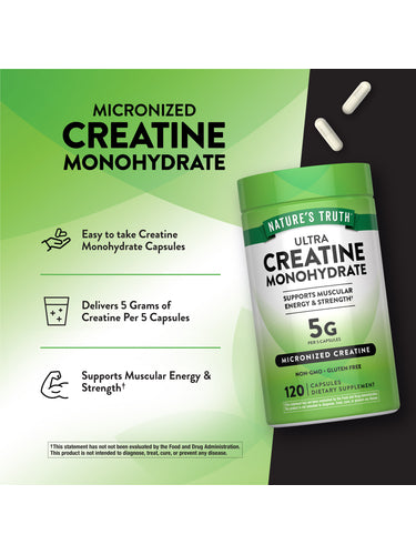 Creatine Monohydrate | 120 Capsules