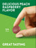 Great tasting Peach Raspberry Flavor gummy, 3/4 inch, delicious treat.