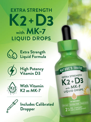 Vitamin D3 + K2 Liquid Drops