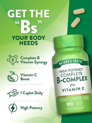 Complejo de Vitamina B Completo con Vitamina C