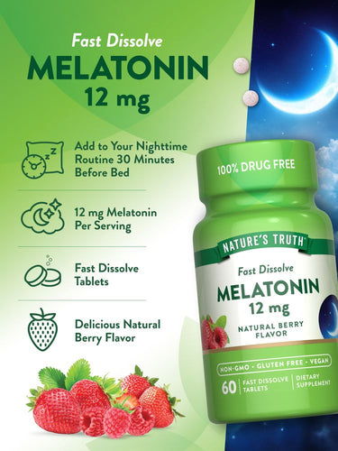 Melatonin 12 mg | Maximale Stärke