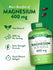 Graphic highlights Vital Mineral, 400 mg per serving, extra strength formula, quick release softgels.