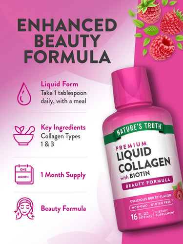 Colágeno Líquido com Biotina + Vitamina C