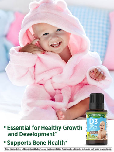 Vitamin D3 Baby Liquid Drops 400 IU (10 mcg)