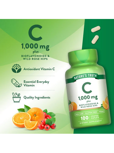 Vitamina C 1000 mg com Bioflavonoides e Rosa Mosqueta