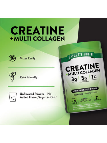 Creatine & Collagen Powder | 7 oz