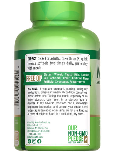 Huile de MCT 3600 mg (Triglycérides à Chaîne Moyenne)