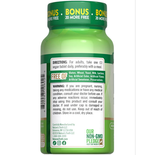 Bottle of NT B-12 1000 mcg, containing 200+20 tablets, with a label saying 'BONUS 20 MORE FREE'.