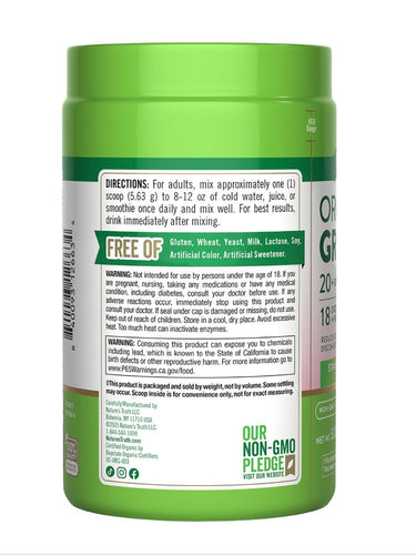 Poudre de Verdure Bio Enzymes Digestives et Mélange Prébiotique