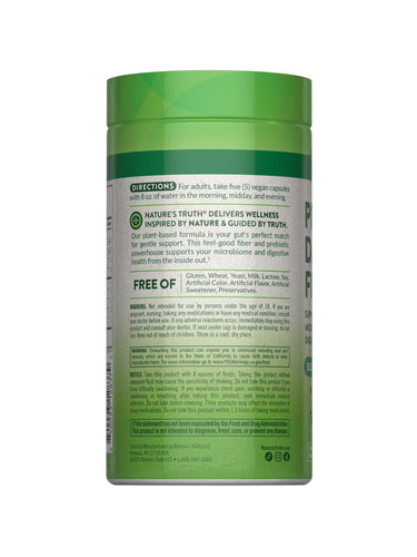 Prebiotic Fiber Supplement | 100 Capsules