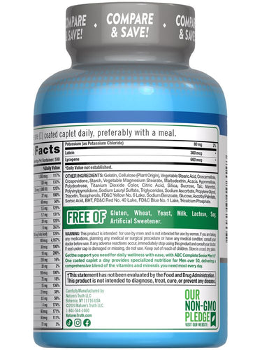 Multivitamin For Men 50 Plus | 100 Coated Caplets