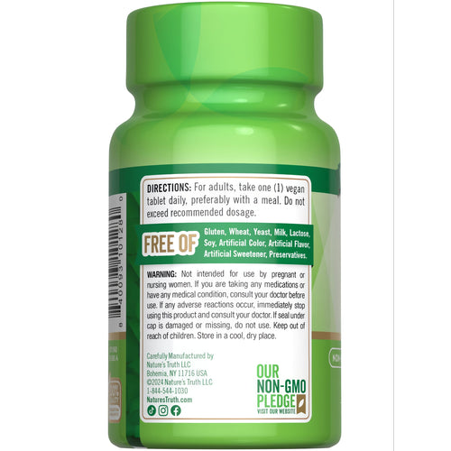 Bottle of Pyridoxine 100 mg with 100 tablets shown on a hand scale, highlighting the product's size and packaging.