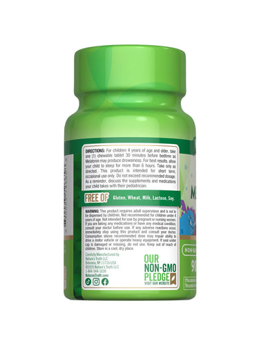 A hand holding a 1 mg chewable melatonin tablet, suitable for those needing sleep aid in a small, easy-to-consume format.