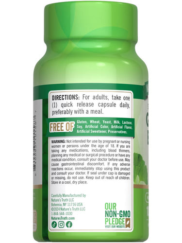 Extrato de Ginkgo Biloba 120 mg com Bacopa