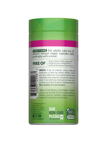 Women's Daily Probiotic & Prebiotics | 50 Billion CFU