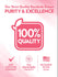 This infographic highlights a 100% quality, GMP certified company with an FDA registered facility, packaged in the USA.