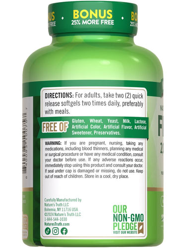 Huile de Poisson Oméga 3 2000 mg | Saveur Citron