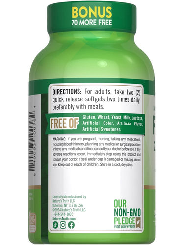 Óleo de Peixe Ômega 3 2000 mg | Sabor Limão