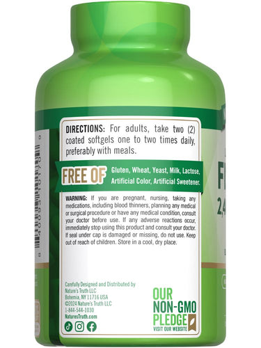 Huile de poisson Oméga 3 2400 mg | Saveur citron sans odeur