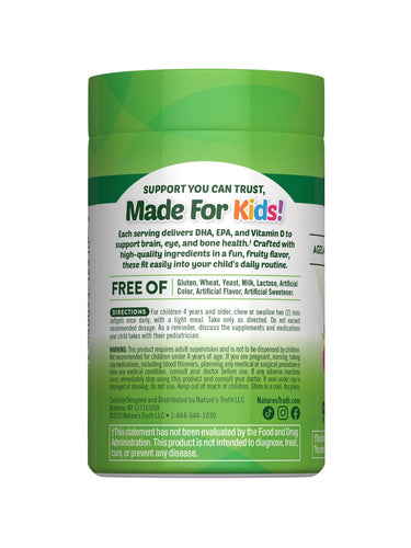 DHA pour enfants | 90 mini capsules à croquer
