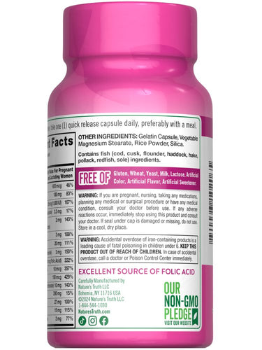 Prenatal Vitamins with Folic Acid | 60 Capsules