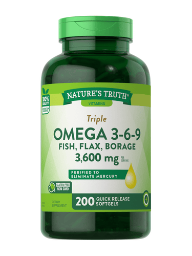 Triple Omega 3-6-9 3600 mg with Fish, Flax, Borage