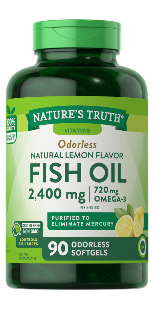 Fish Oil Omega 3 2000 mg | Odorless Lemon Flavor