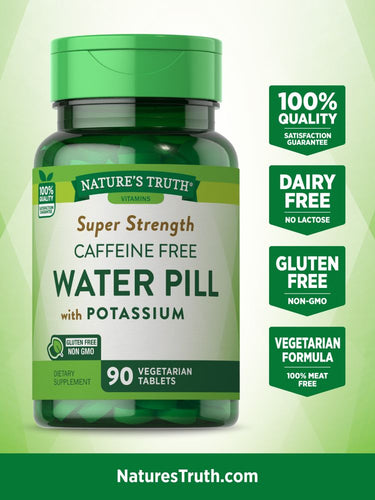 Water Pill with Potassium | Caffeine Free
