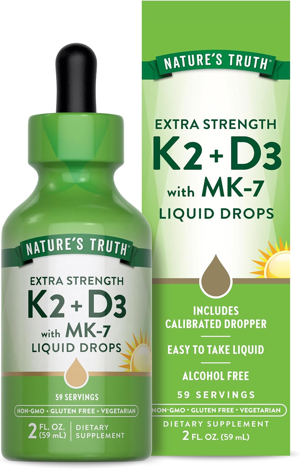 Vitamin D3 + K2 Liquid Drops