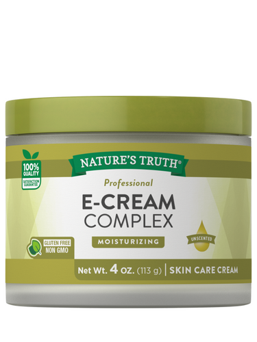 Nature's Truth Professional E-Cream Complex is a 4 oz (113 g) moisturizing skin care cream.