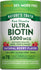 Nature's Truth Ultra Biotin 5,000 MCG with 78 fast dissolve tablets, plus 30% more free in natural berry flavor.