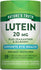 Lutein 20 mg Plus Zeaxanthin & Bilberry, 39 Quick Release Softgels, Non-GMO and Gluten Free Dietary Supplement.