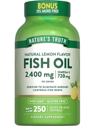 Fish Oil 2400 mg | Lemon Flavor