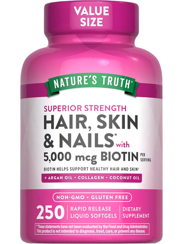 Vitamines pour Cheveux, Peau et Ongles | 5000mcg