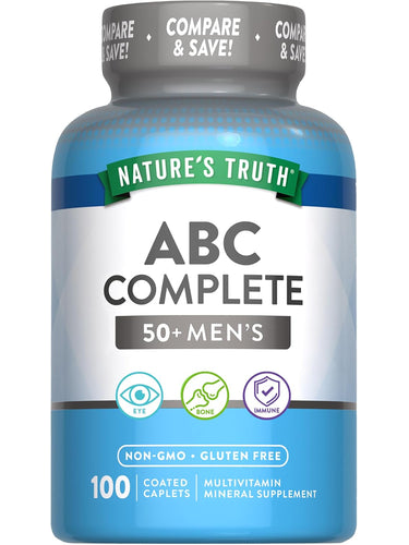 Multivitamin For Men 50 Plus | 100 Coated Caplets