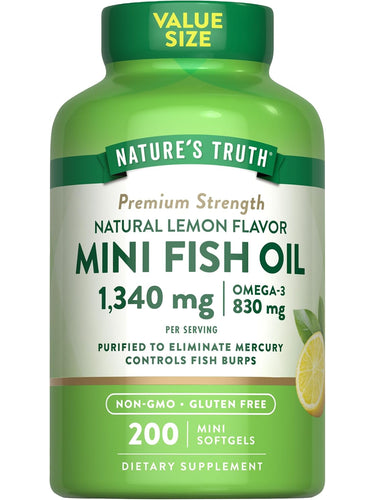 Mini Omega 3 Fish Oil 1300 mg | Lemon Flavor