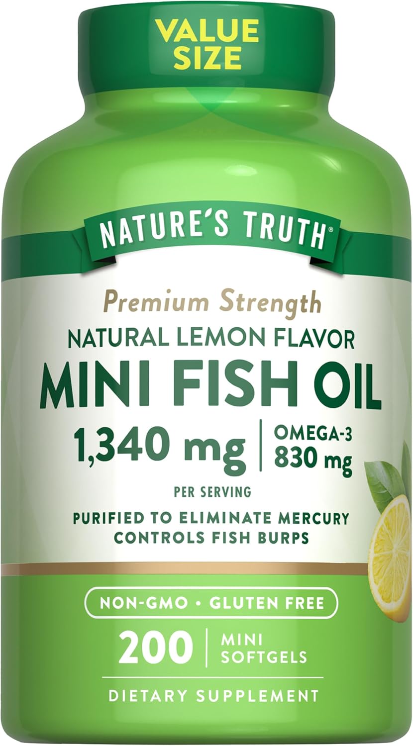 Mini Omega 3 Fish Oil 1300 mg | Lemon Flavor