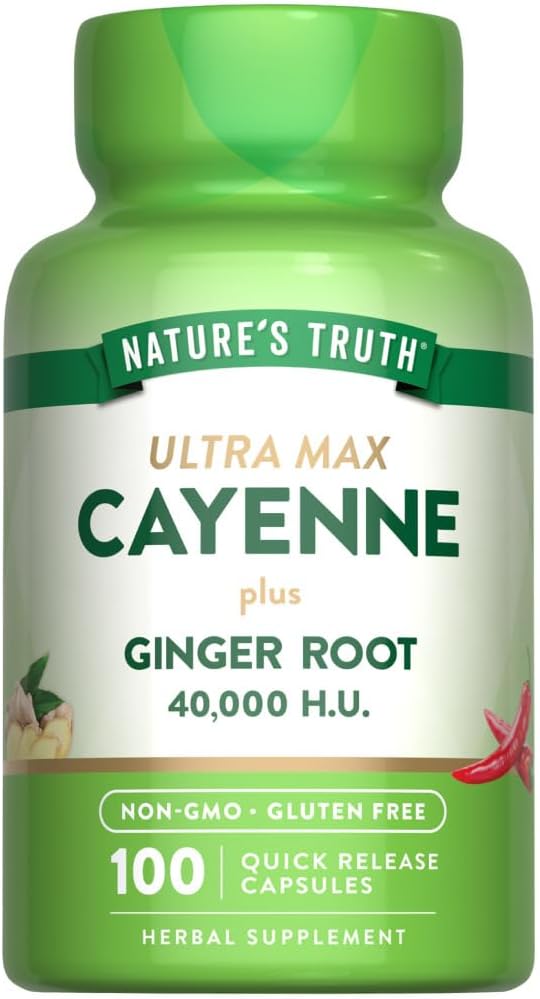 Cayenne Pepper 40,000 HU with Ginger Root