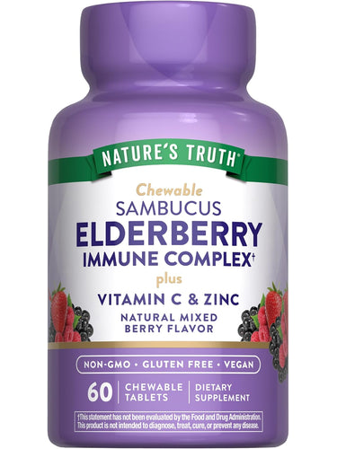 Elderberry Immune Complex with Vitamin C and Zinc | Chewables