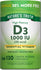 Nature's Truth High Potency D3 1,000 IU (25 mcg) Quick Release Softgels, 130 count (100 + 30 bonus), Non-GMO, Gluten Free.