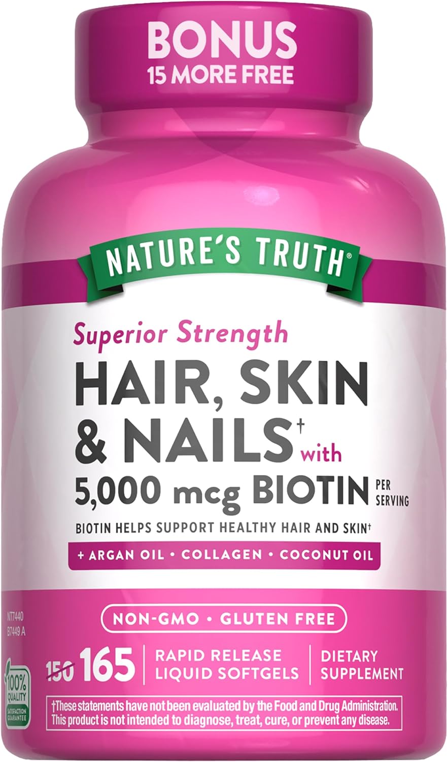 Hair, Skin & Nails with Biotin 5000 mcg