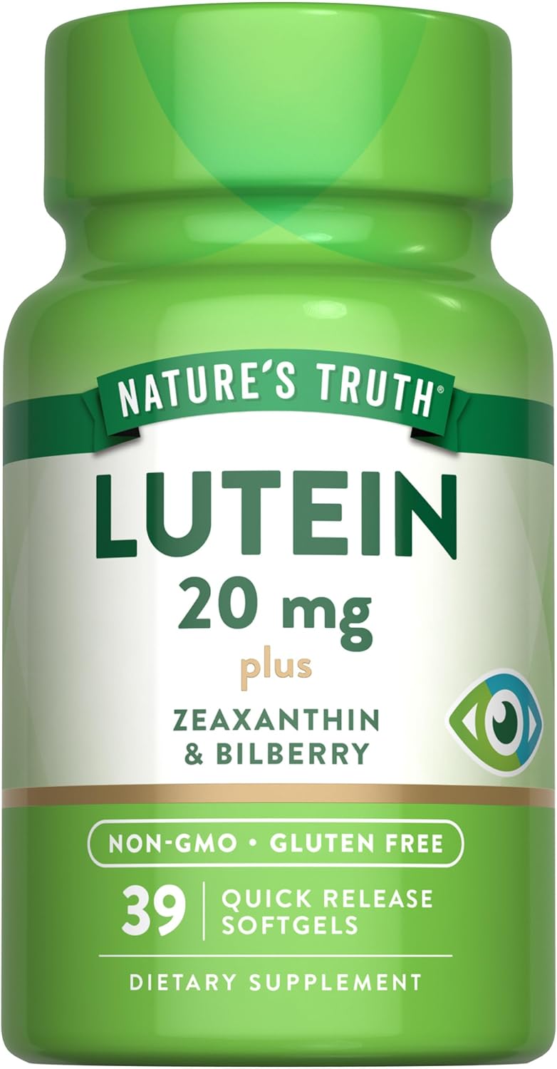 Lutein 20 mg with Zeaxanthin, Bilberry