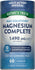 Multi Action Mineral Magnesium Complete with 10 types, 1,490 MG per 2 capsules, Non-GMO, Gluten Free, Vegan, 60 capsules.