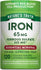 Iron 65 mg Ferrous Sulfate 325 mg, 120 coated tablets. Non-GMO, gluten-free, vegan. Supports red blood cell production.