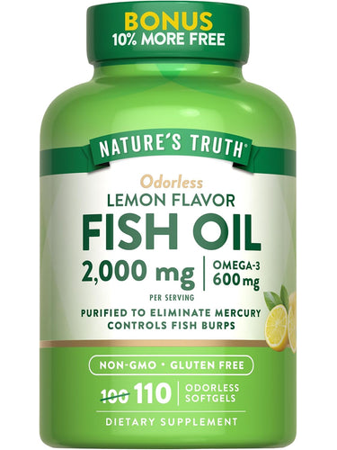 Fish Oil 2000 mg Odorless | Lemon Flavor