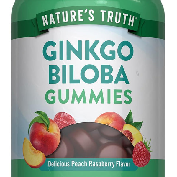 Ginkgo Biloba Gummies (Peach Raspberry) - 50 Gummies