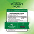 Supplement Facts panel for St Johns Wort, 600 mg, 90 capsules, displayed showing nutritional information and content details.