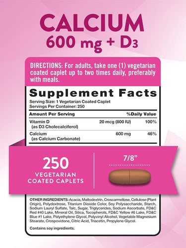 Calcium 600 mg with Vitamin D3 800 IU