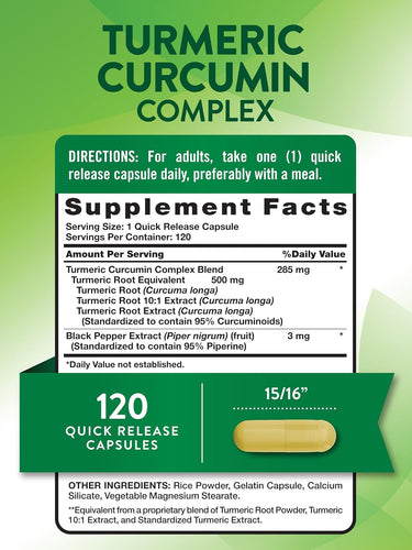 Turmeric Curcumin Complex 500 mg with Black Pepper